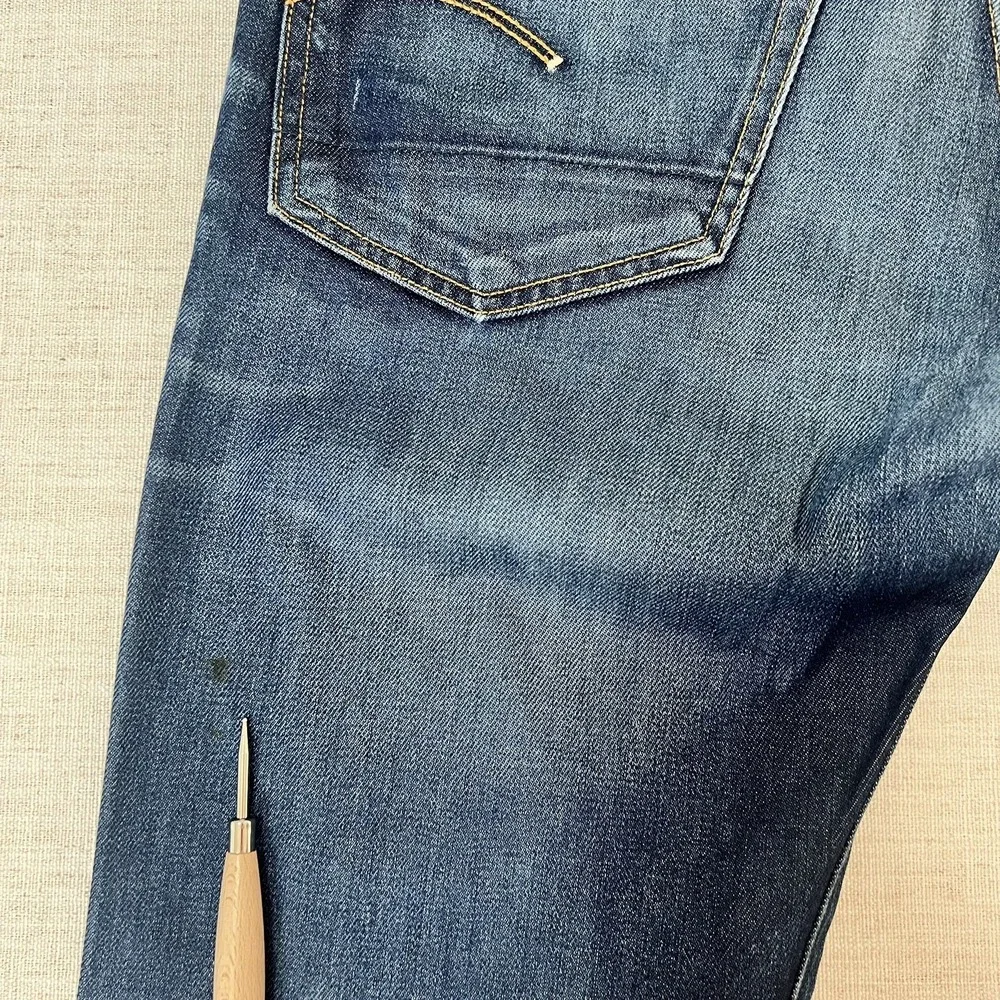 G-Star Raw '3301 STRAIGHT' Mens Straighg Dark Blue Button Fly Size W36 L34
